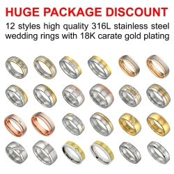 Magas minőségű 316L nemesacél karikagyűrű kollekció méretsorokkal outlet csomagáron