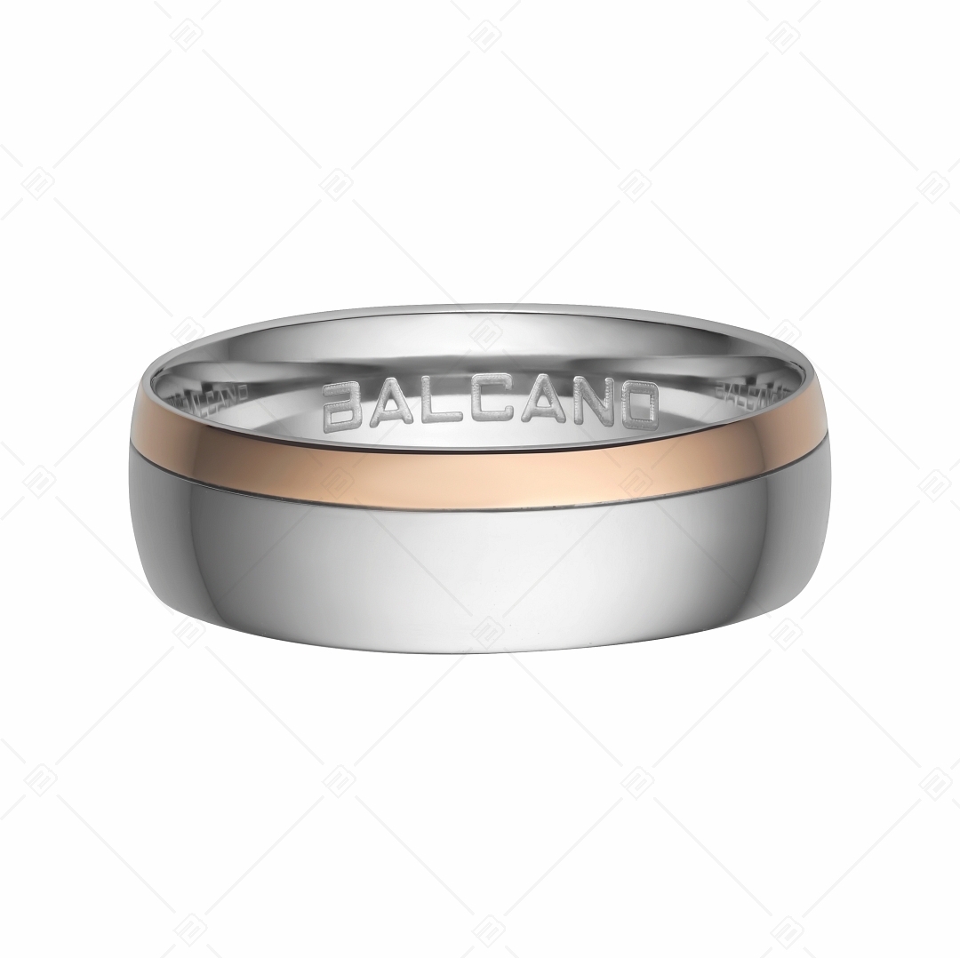 BALCANO - Aurora / Nemesacél karikagyűrű 18K rozé arany bevonattal (030026ZY99)
