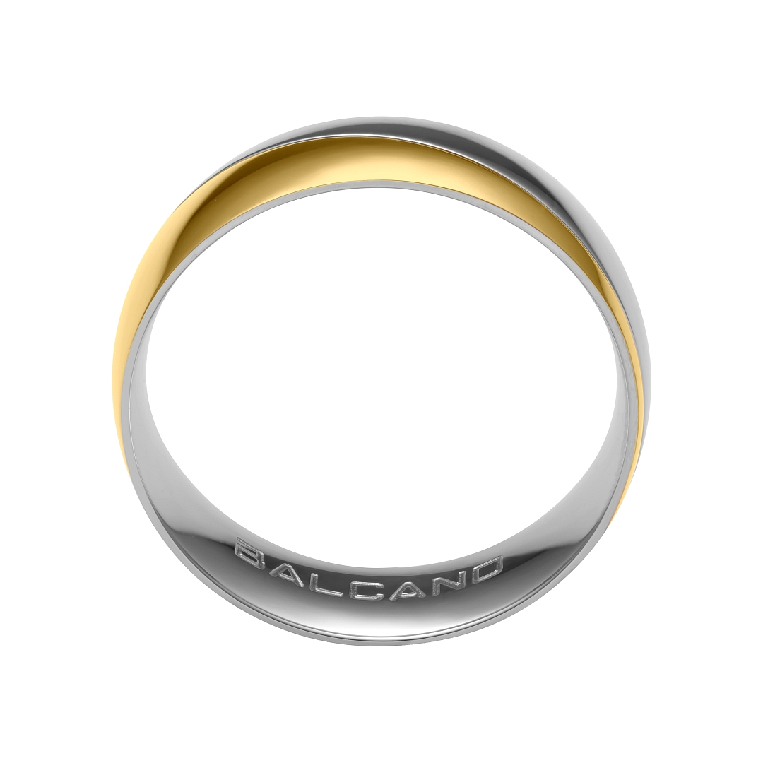 BALCANO - Regal / Nemesacél karikagyűrű 18K arany bevonattal (030029ZY99)