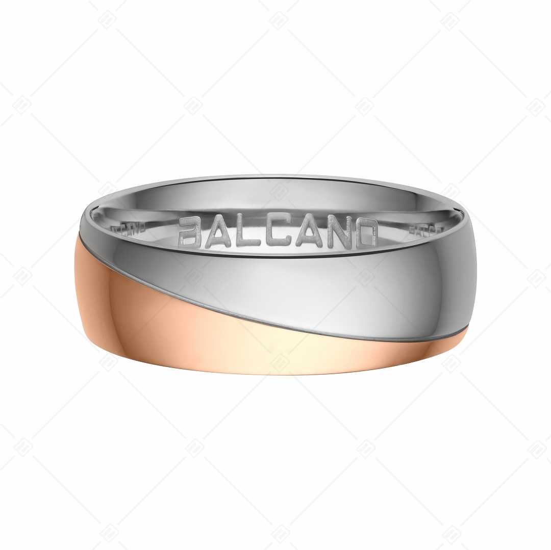BALCANO - Regal / Nemesacél karikagyűrű 18K rozé arany bevonattal (030030ZY99)