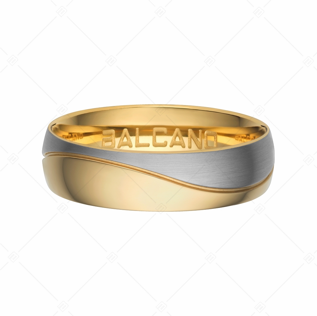 BALCANO - Unda / Nemesacél karikagyűrű 18K arany bevonattal (030036ZY99)