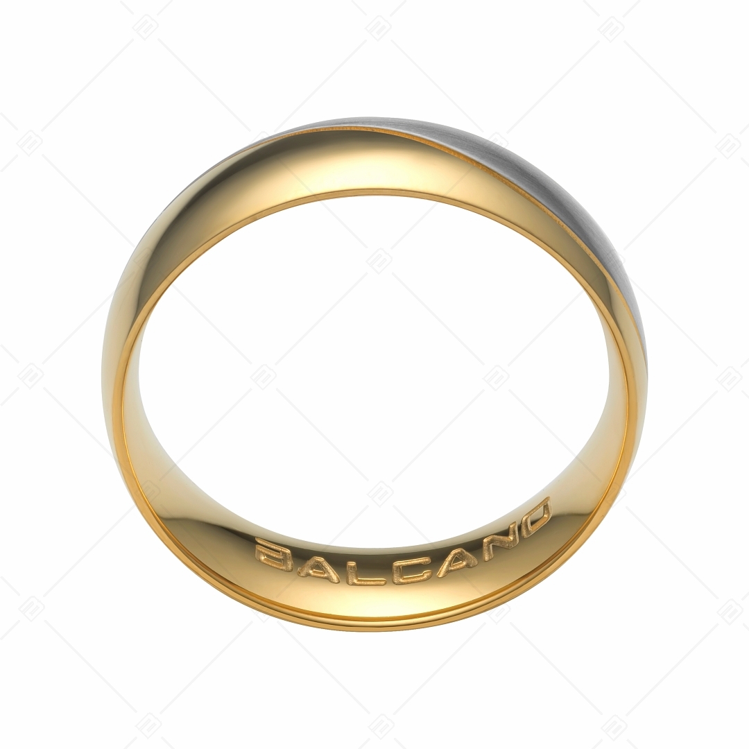 BALCANO - Unda / Nemesacél karikagyűrű 18K arany bevonattal (030036ZY99)