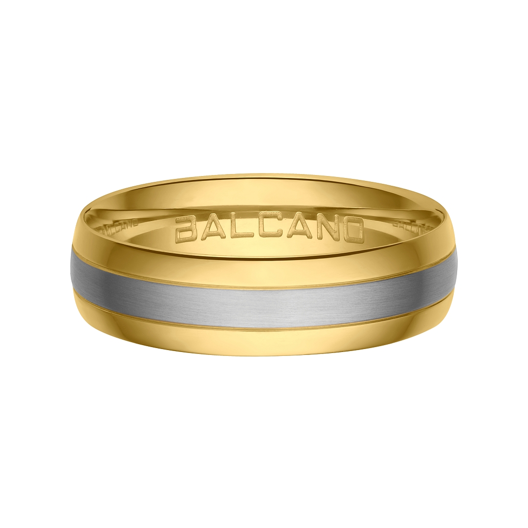 BALCANO - Elice / Nemesacél karikagyűrű 18K arany bevonattal (030038ZY99)