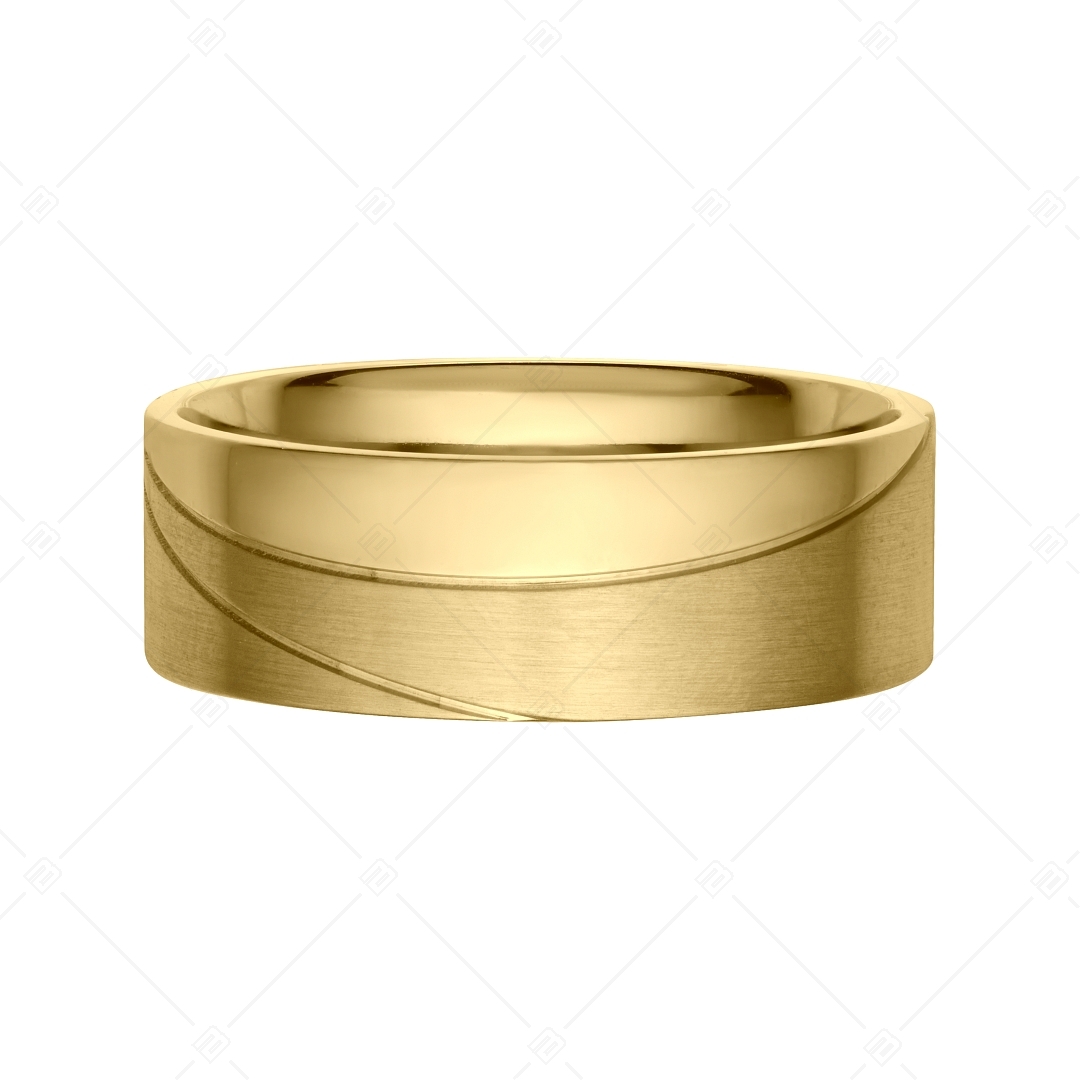 BALCANO - Sunny / Nemesacél karikagyűrű 18K arany bevonattal (030040ZY99)