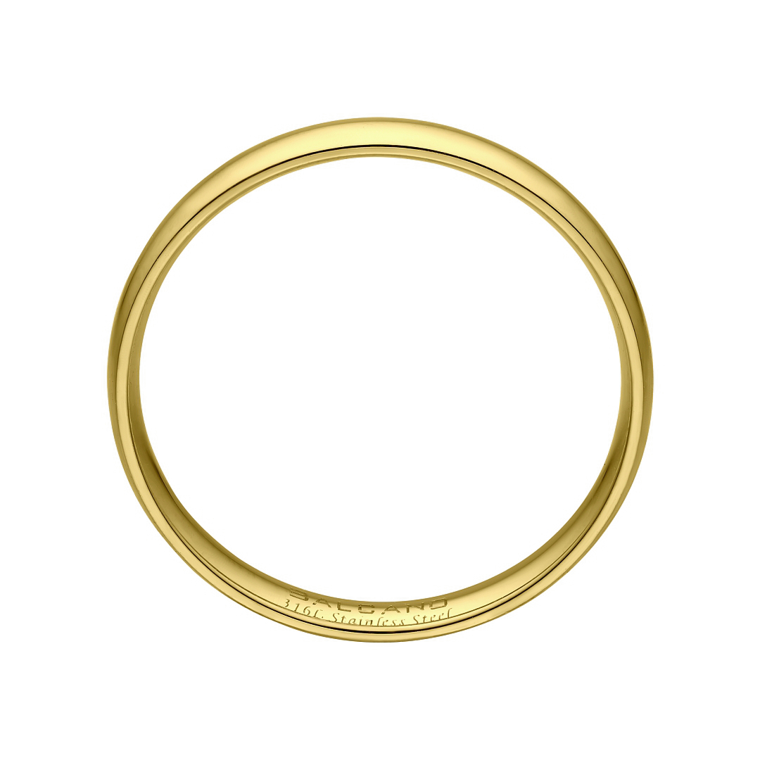 BALCANO -  / Nemesacél karikagyűrű 18K arany bevonattal (030049ZY99)