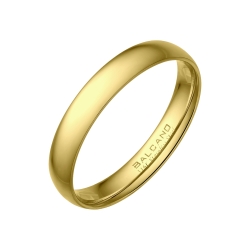 BALCANO -  / Nemesacél karikagyűrű 18K arany bevonattal