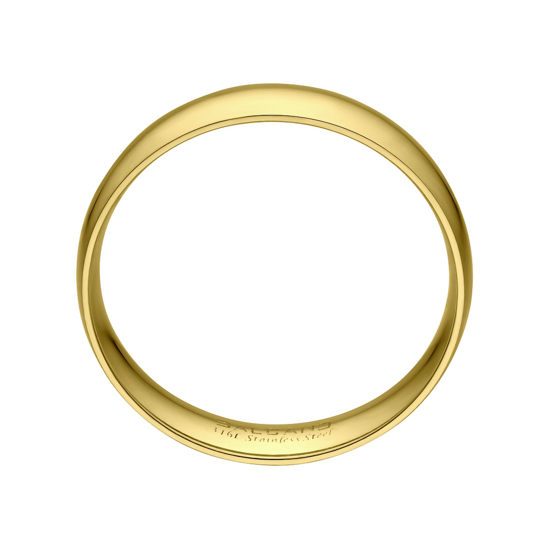 BALCANO -  / Nemesacél karikagyűrű 18K arany bevonattal (030051ZY99)