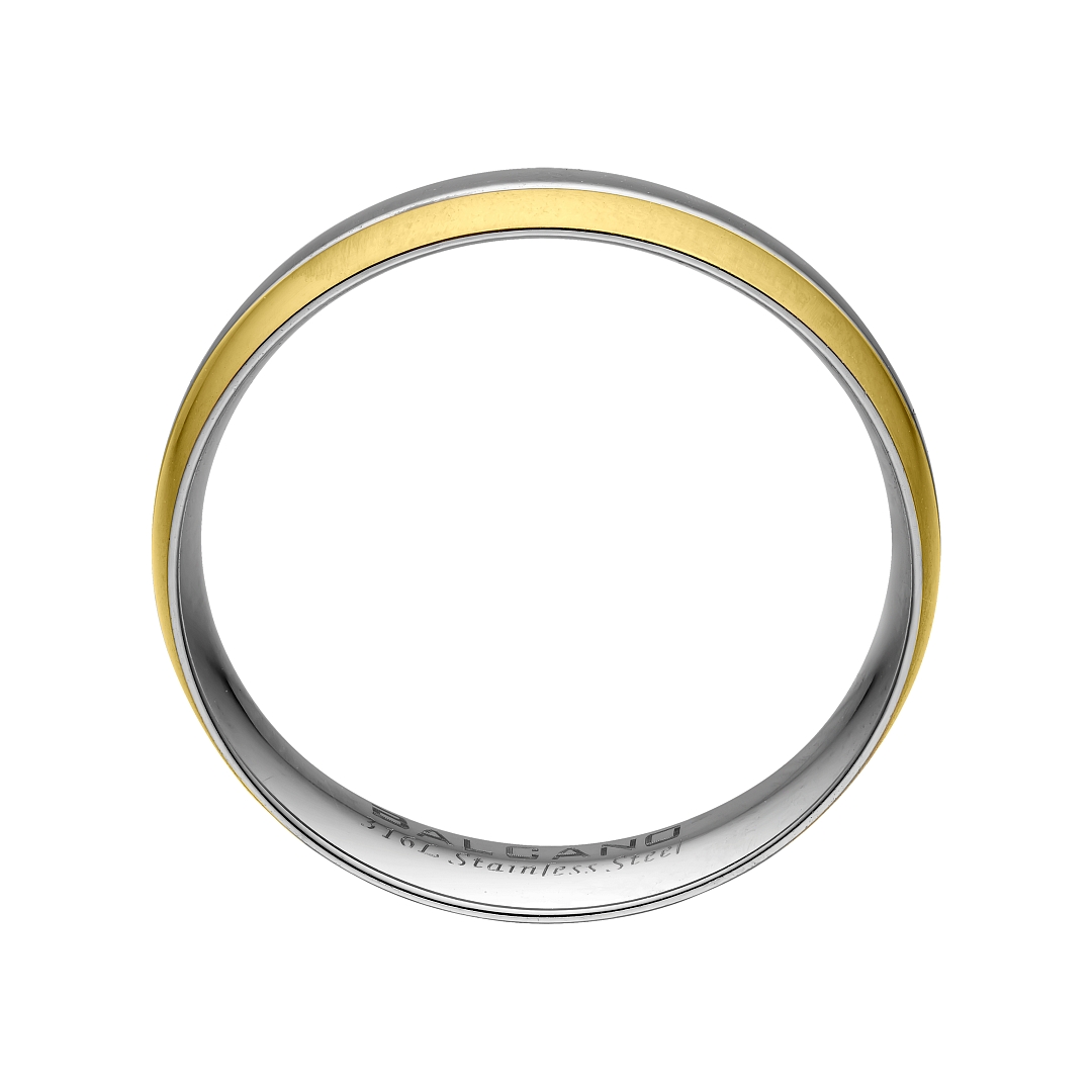 BALCANO -  / Nemesacél karikagyűrű 18K arany bevonattal (030053ZY99)