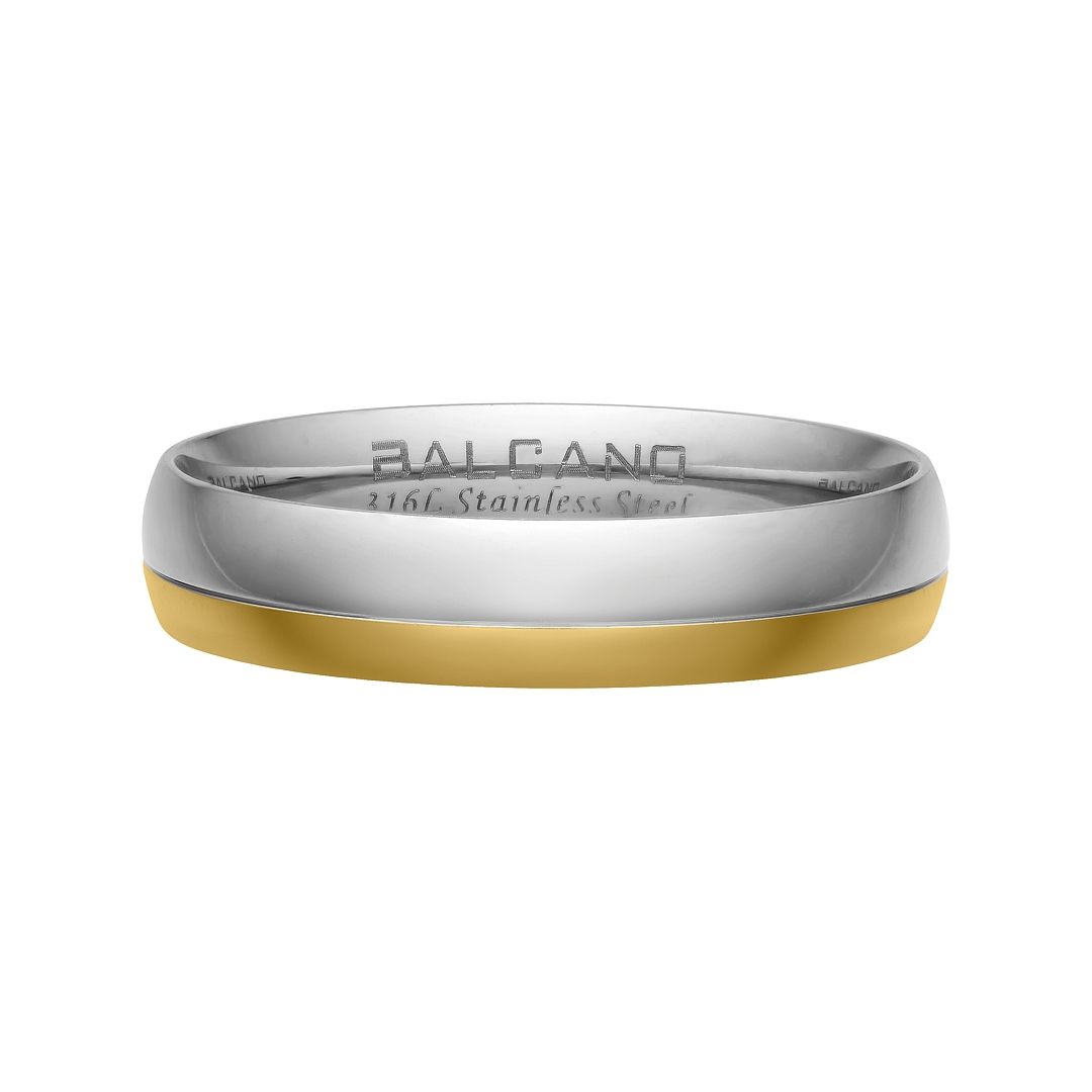 BALCANO - Stellaris / Nemesacél karikagyűrű 18K arany bevonattal (030053ZY99)