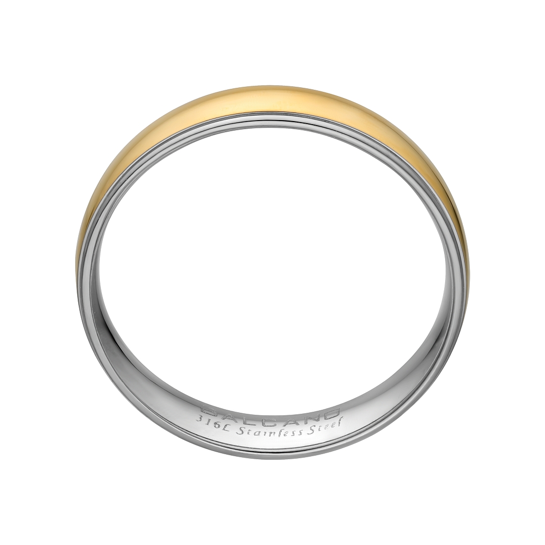 BALCANO -  / Nemesacél karikagyűrű 18K arany bevonattal (030054ZY99)