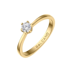 BALCANO - Corona / Szoliter eljegyzési gyűrű 18K arany bevonattal és cirkónia drágakővel