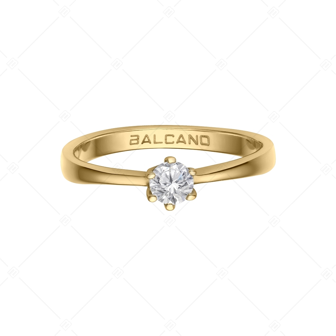 BALCANO - Corona / Szoliter eljegyzési gyűrű 18K arany bevonattal és cirkónia drágakővel (030102ZY00)