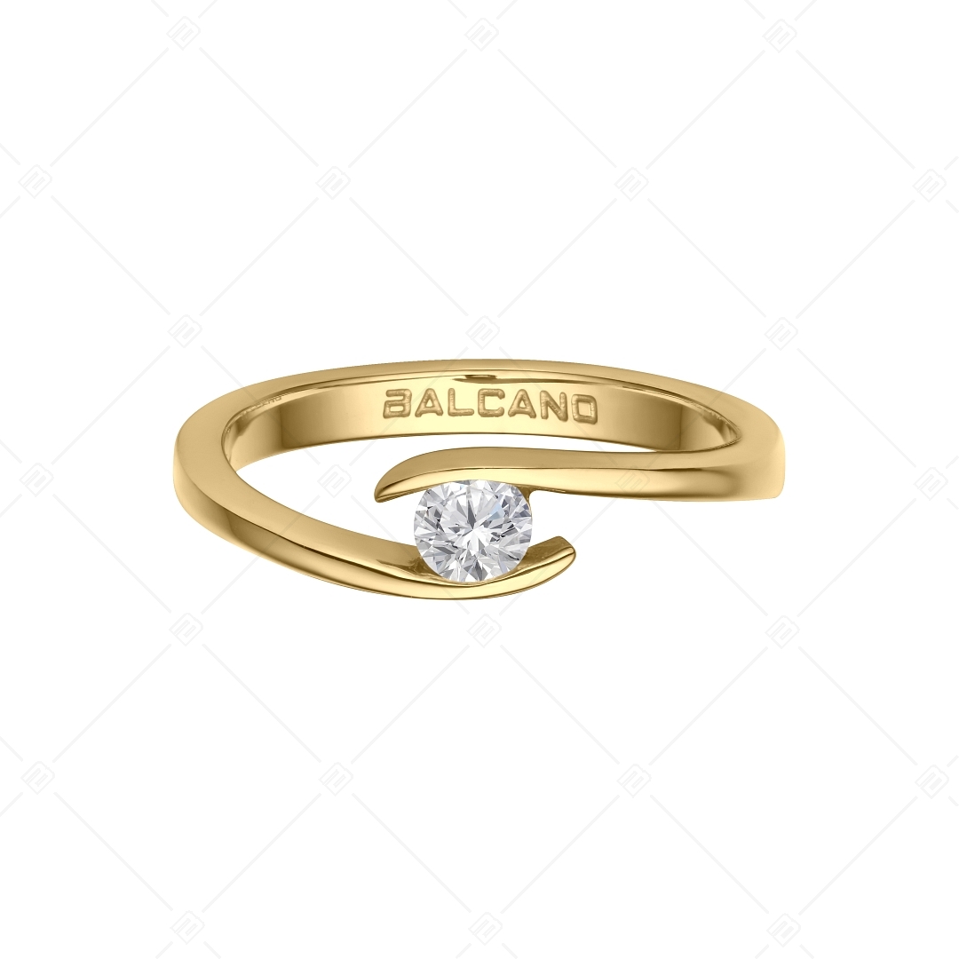 BALCANO - Abrazo / Szoliter eljegyzési gyűrű 18K arany bevonattal és cirkónia drágakővel (030105ZY00)