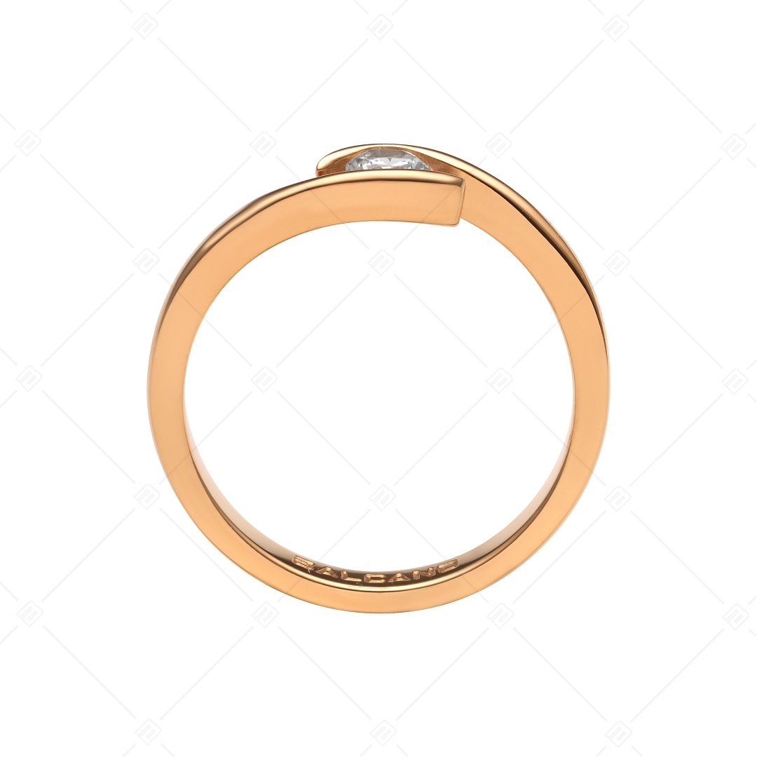 BALCANO - Abrazo / Szoliter eljegyzési gyűrű 18K rozé arany bevonattal és cirkónia drágakővel (030106ZY00)