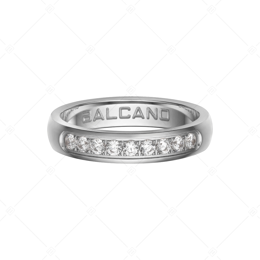 BALCANO - Diadema / Nemesacél eljegyzési gyűrű magasfényű polírozással és cirkónia drágakövekkel (030107ZY00)