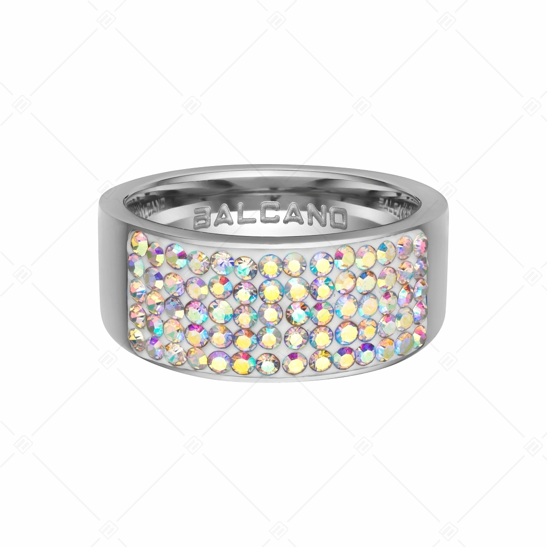 Crystal Dream - Mira / Polírozott nemesacél gyűrű csillogó kristályokkal (041001BC09)