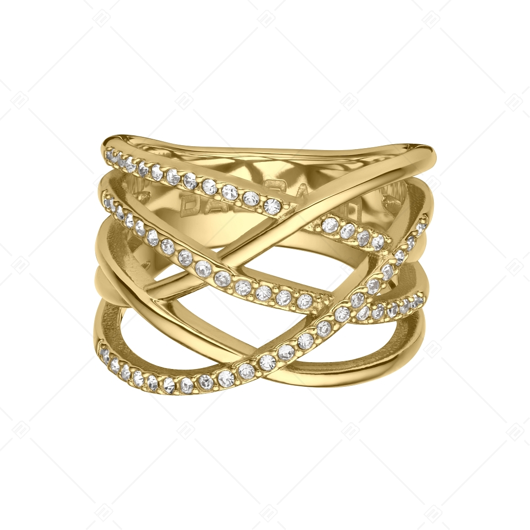 BALCANO - Madonna / Különleges 18K arany bevonatú gyűrű cirkónia drágakövekkel (041108BC88)