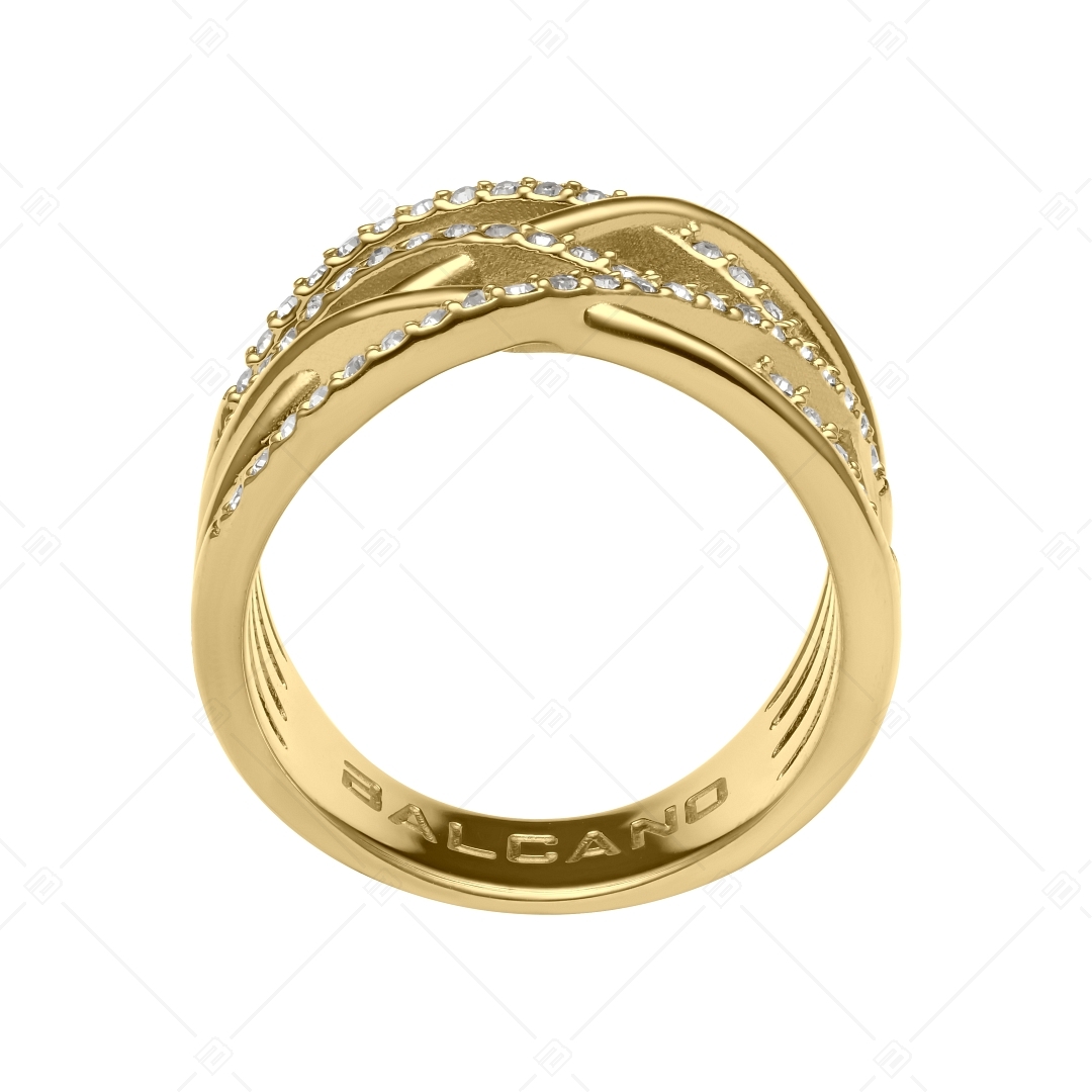 BALCANO - Madonna / Különleges 18K arany bevonatú gyűrű cirkónia drágakövekkel (041108BC88)