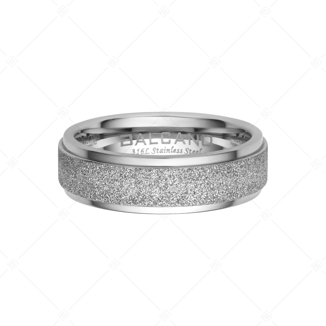 BALCANO - Caprice / Egyedi csillám csiszolású nemesacél gyűrű (041201BC97)