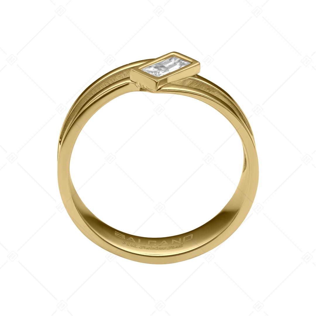 BALCANO - Principessa / Egyedi 18K arany bevonatú gyűrű cirkónia drágakővel (041206BC88)