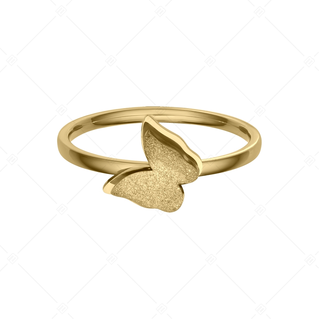 BALCANO - Papillon / Csillámos felületű pillangóval díszített gyűrű 18K arany bevonattal (041207BC88)