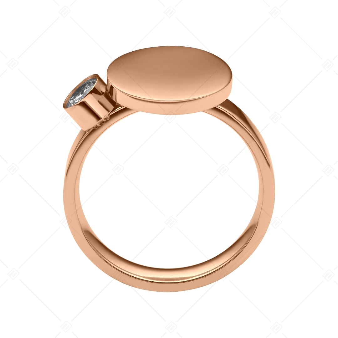 BALCANO - Mila / Gravírozható gyűrű, cirkónia drágakővel, 18K rozé arany bevonattal (041208BC96)