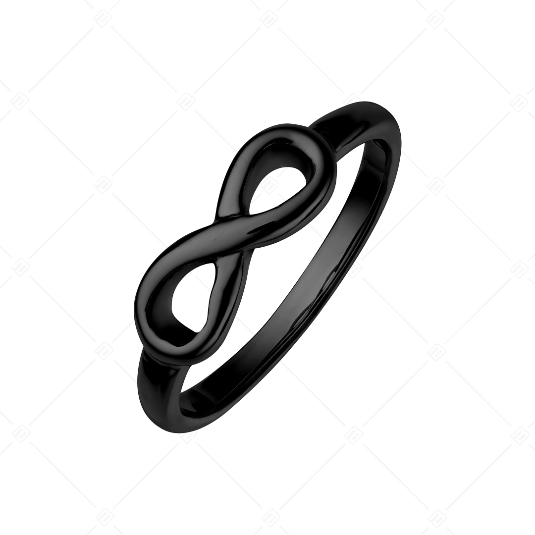 BALCANO - Infinity / Nemesacél gyűrű végtelen szimbólummal, fekete PVD bevonattal (041212BC11)