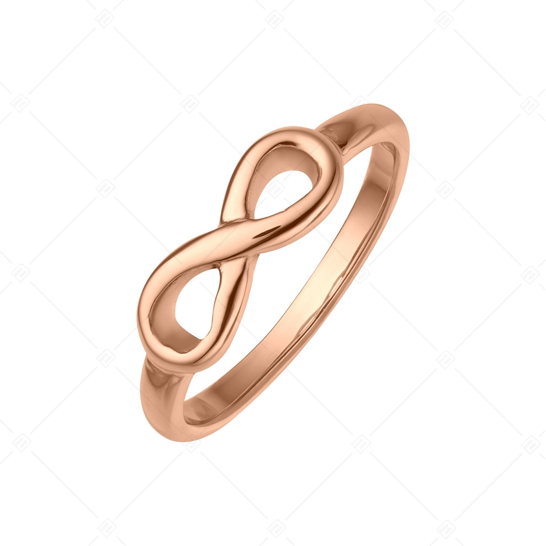 BALCANO - Infinity / Nemesacél gyűrű végtelen szimbólummal, 18K rozé arany bevonattal (041212BC96)