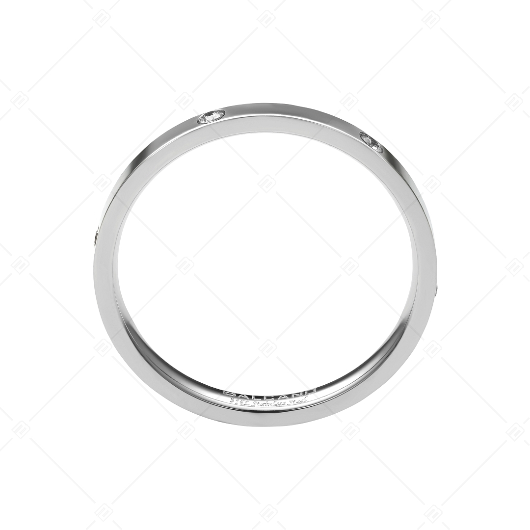 BALCANO - Six / Nemesacél gyűrű cirkónia drágakővel, magasfényű polírozással (041213BC97)