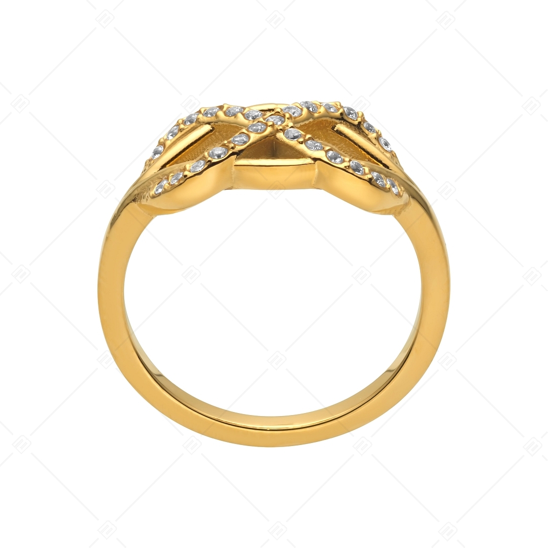 BALCANO - Forever / Végtelen szimbólumos gyűrű, cikróniával, 18K arany bevonattal (041215BC88)
