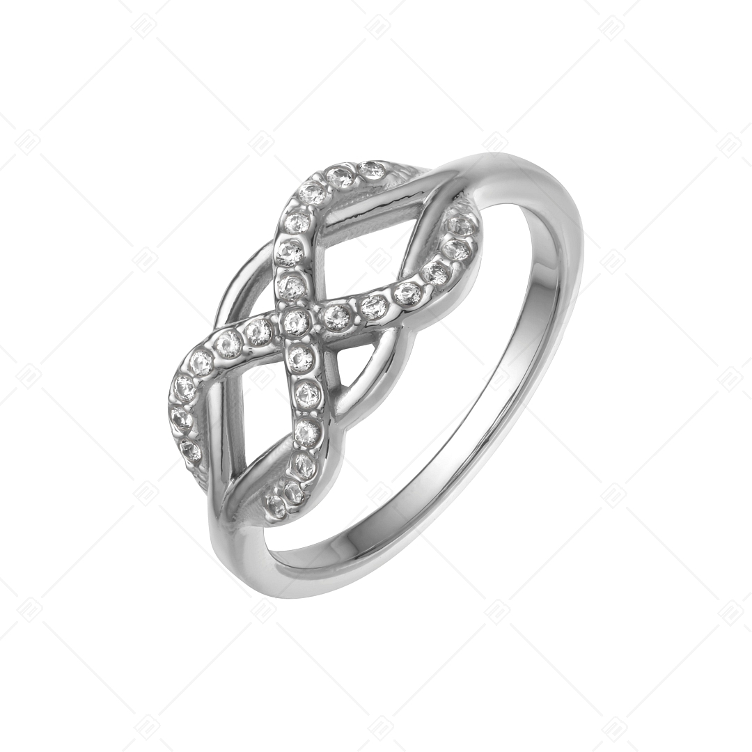 BALCANO - Infinity Gem / Végtelen szimbólumos gyűrű, cikróniával, magasfényű polírozással (041215BC97)