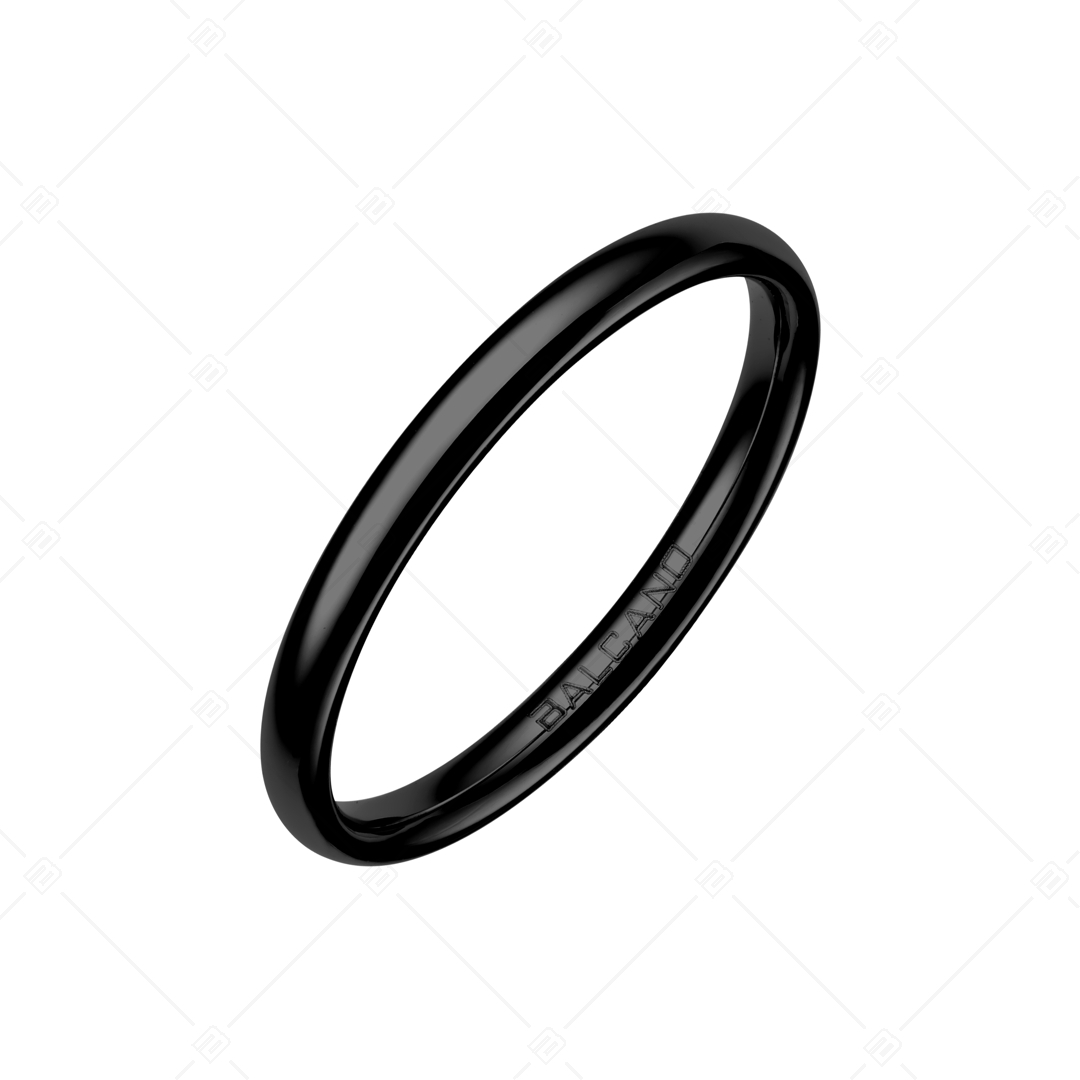 BALCANO - Simply / Vékony karikagyűrű, fekete PVD bevonattal (041222BC11)