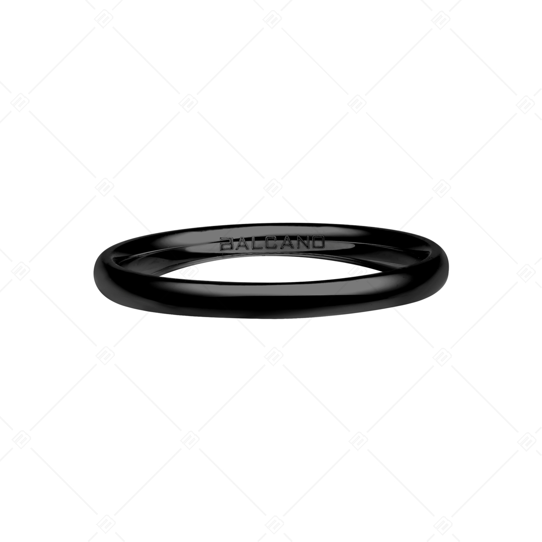 BALCANO - Simply / Vékony karikagyűrű, fekete PVD bevonattal (041222BC11)
