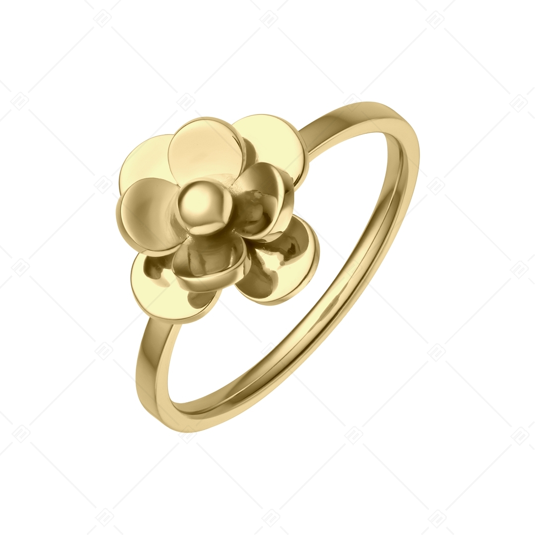 BALCANO - Rose / Gyűrű virágos fejrésszel, 18K arany bevonattal (041225BC88)