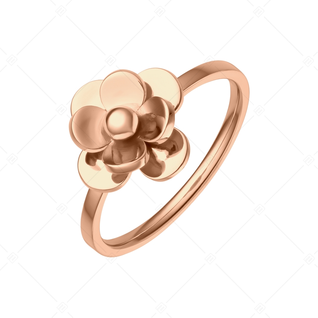 BALCANO - Rose / Gyűrű virágos fejrésszel, 18K rozé arany bevonattal (041225BC96)