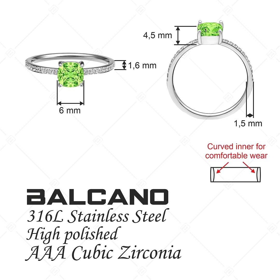BALCANO - Sonja / Vékony cirkónia drágaköves gyűrű, magasfényű polírozással (041226BC38)