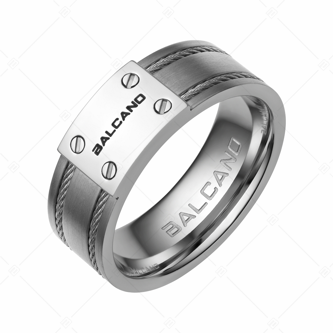 BALCANO - Filo / Acél sodrony betétes nemesacél gyűrű (042001BL99)