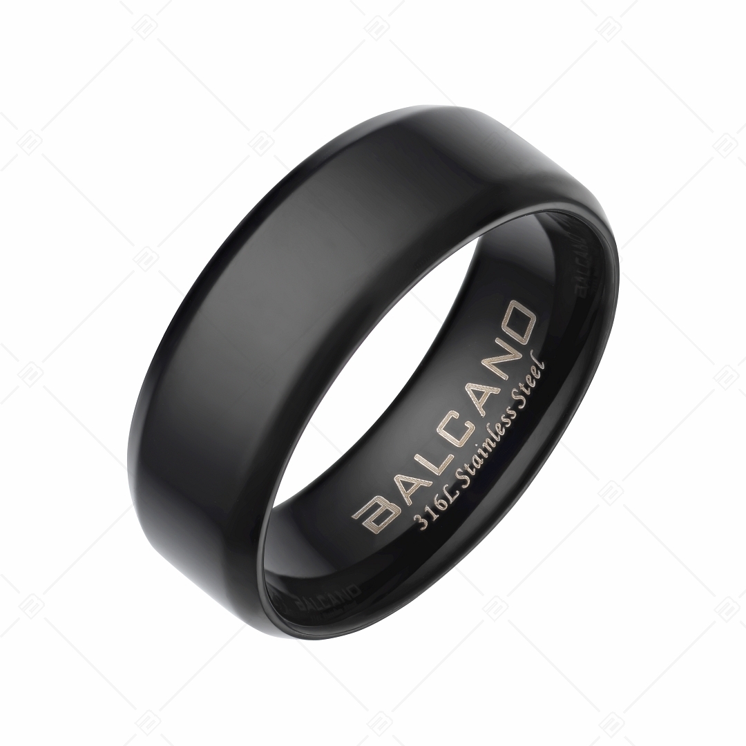 BALCANO - Eden / Gravírozható nemesacél gyűrű fekete PVD bevonattal (042101BL11)