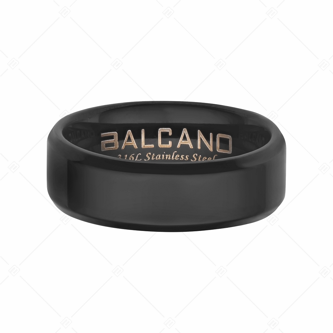 BALCANO - Eden / Gravírozható nemesacél gyűrű fekete PVD bevonattal (042101BL11)