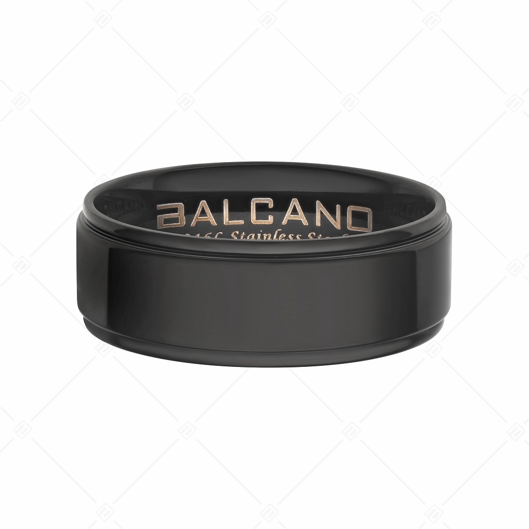 BALCANO - Arena / Gravírozható nemesacél gyűrű fekete PVD bevonattal (042102BL11)