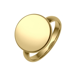 BALCANO - Bottone / Gravírozható nemesacél gombfej gyűrű 18K arany bevonattal