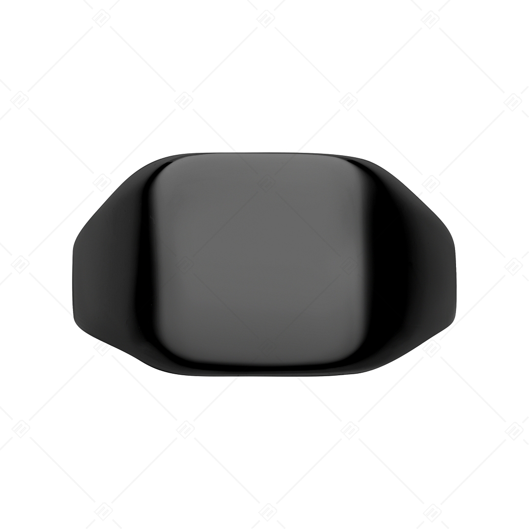 BALCANO - Larry / Gravírozható pecsétgyűrű, fekete PVD bevonattal (042104BL11)