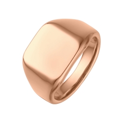 BALCANO - Larry / Gravírozható pecsétgyűrű, 18K rozé arany bevonattal