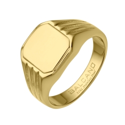 BALCANO - Achilles / Gravírozható pecsétgyűrű, 18K arany bevonattal