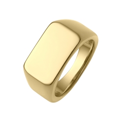 BALCANO - Bernhard / Gravírozható pecsétgyűrű, 18K arany bevonattal
