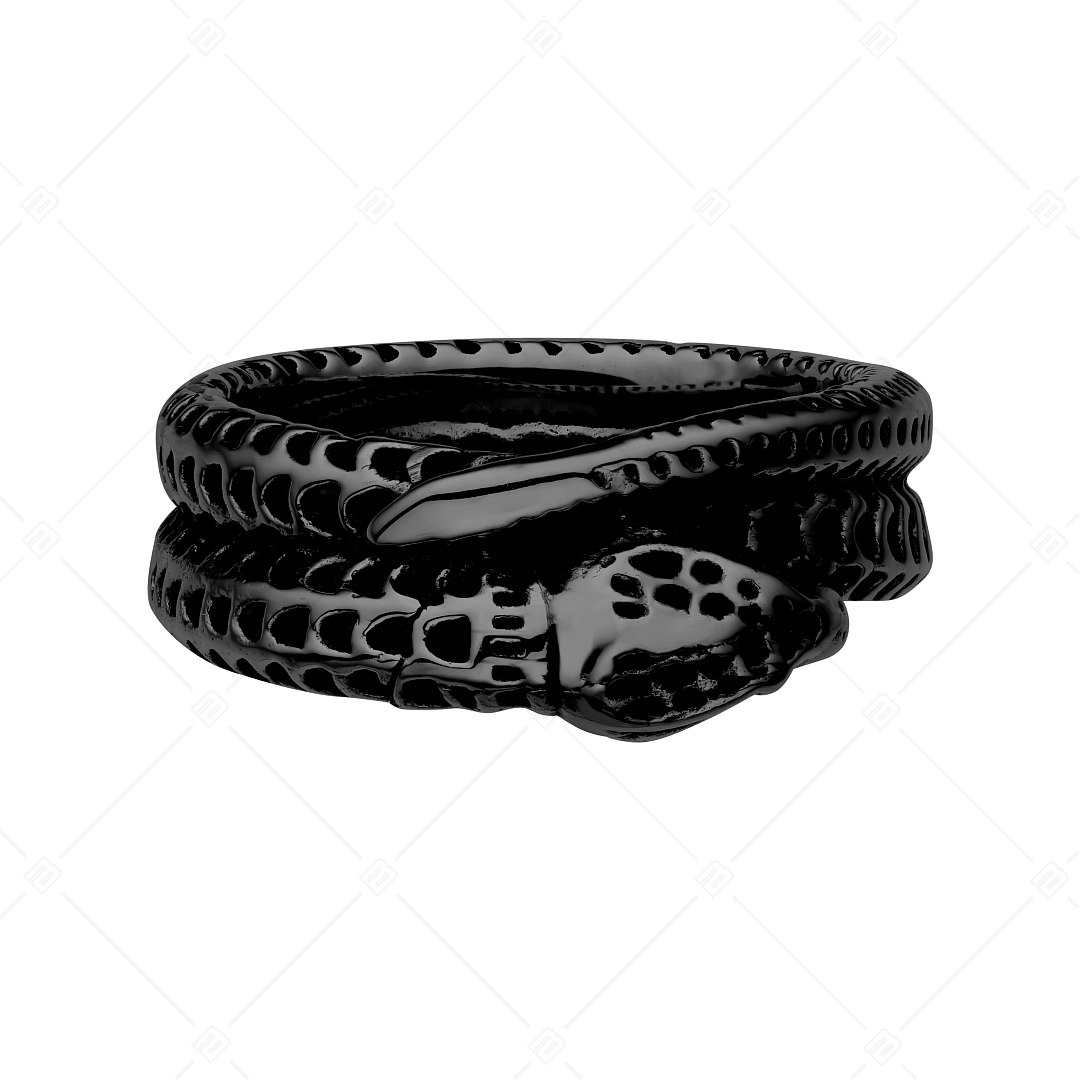 BALCANO - Serpent / Kígyó alakú nemesacél gyűrű fekete PVD bevonattal (042110BL11)