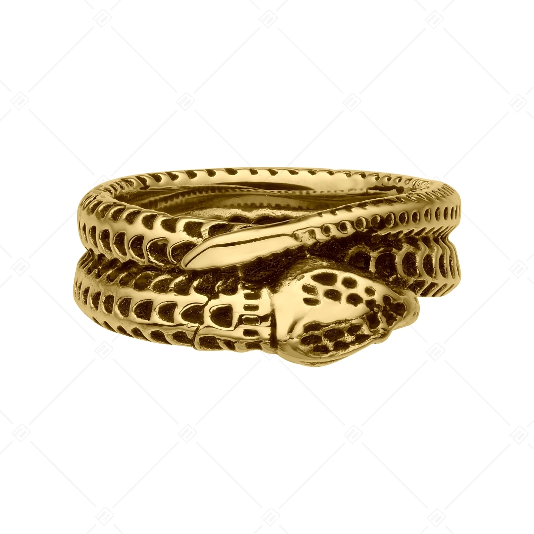 BALCANO - Serpent / Kígyó alakú nemesacél gyűrű 18K arany bevonattal (042110BL88)