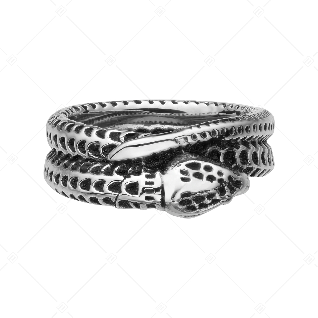 BALCANO - Serpent / Kígyó alakú nemesacél gyűrű magasfényű polírozással (042110BL97)