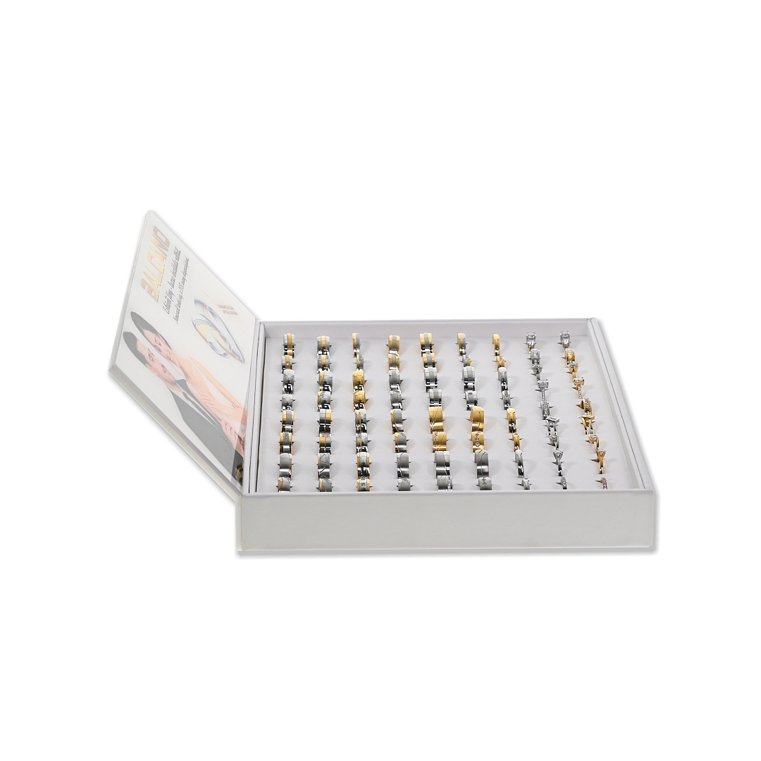 BALCANO /  Nemesacél karikagyűrű és eljegyzési gyűrű kollekció tálca fejléccel (110001BD00)