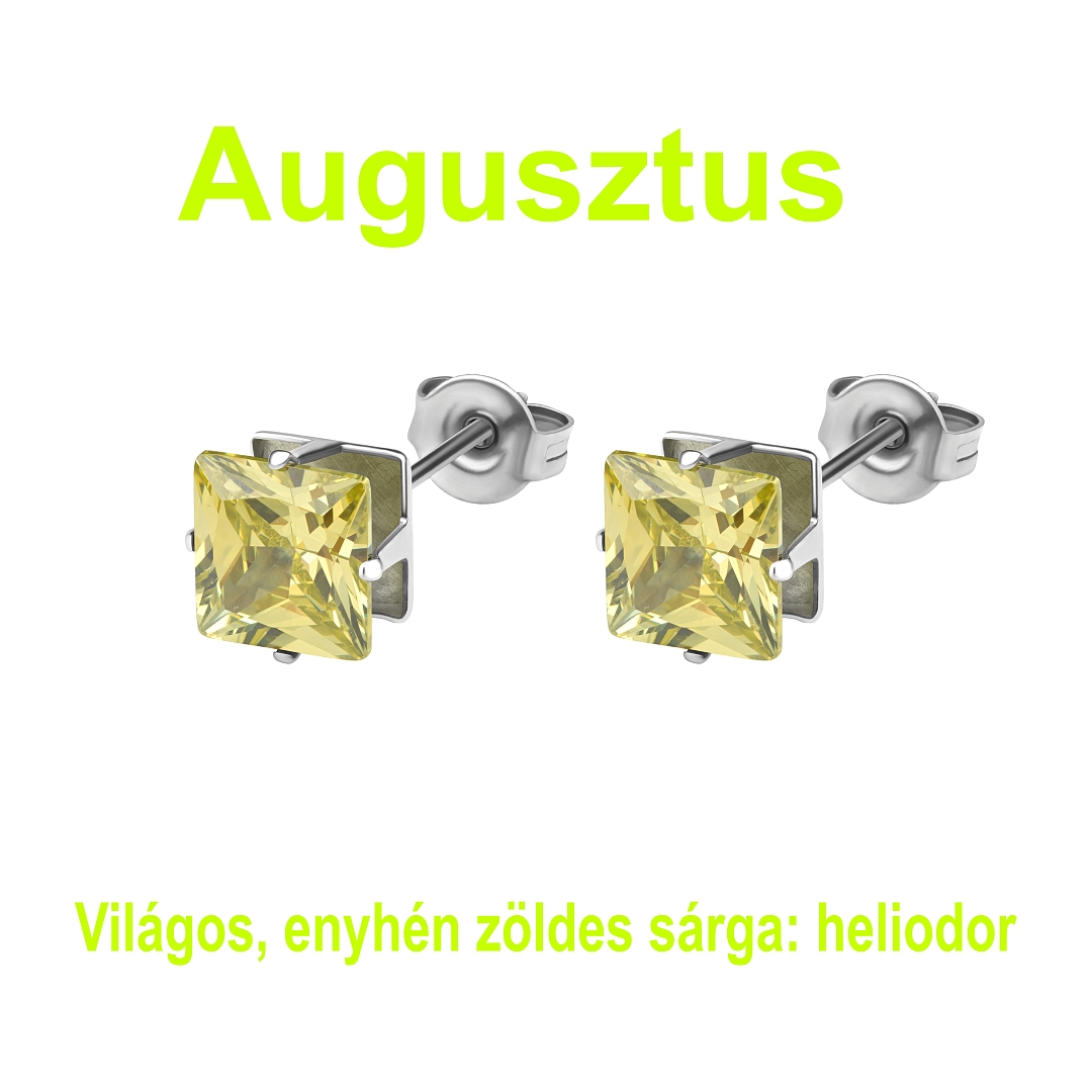 BALCANO - Frizzante / Négyzet alakú cirkónia drágaköves fülbevaló 12 db-os csomag - 6 mm (112082DT06)
